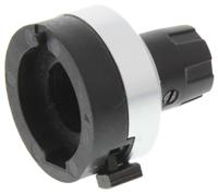h-516-6m Bourns 22.8mm Black, Chrome Potentiometer Knob for 6mm Shaft Splined, H-516-6M