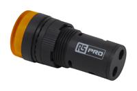 909-2480 RS PRO, Panel Mount Yellow LED Pilot Light, 16mm Cutout, IP40, Round, 230V ac