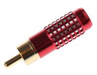 411-003 RS PRO Red Cable Mount RCA Plug, Gold