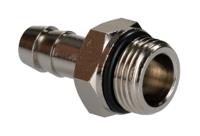 176-2041 RS PRO Hose Connector Hose Tail Adaptor, BSPP 3/8in 10mm ID, 5 MPa, 50 bar