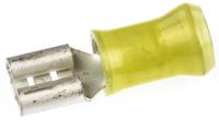 160314-2 TE Connectivity PIDG FASTON .250 Yellow Insulated Female Spade Connector, Receptacle, 6.35 x 0.81mm Tab Size, 4mm² to