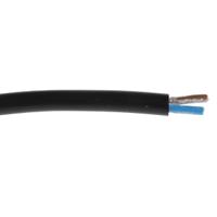 775-6104 RS PRO 3182Y 1.5 mm² 2 Core Power Cable, H05VV-F, Black PVC, 100m