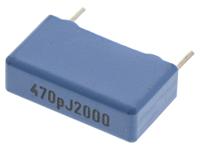 phe448sb3470jr06 KEMET PHE448 Polypropylene Film Capacitor, 2 kV dc, 700 V ac, ±5%, 470pF, Through Hole