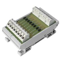 cim8w-d10 CAMDENBOSS 8-Contact Interface Module, Screw Terminal Connector, DIN Rail Mount, 1A