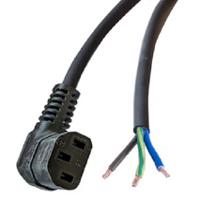 447-010 RS PRO Straight IEC C13 Socket to Straight Unterminated Power Cord, 2m