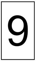 901-10625-906-4823-wh HellermannTyton Ovalgrip Slide On Cable Markers, Black on White, Pre-printed "9", 1.8 → 6.3mm Cable, 901-10625