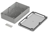 07421146-xm-211406-g-7035 Bopla Euromas X Series Light Grey Polycarbonate Enclosure, IP66, IP68, IK07, Clear Lid, 209.7 x 139.8 x 60mm