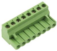 796634-8 TE Connectivity, 5.08mm Pitch, 8 Way, Pluggable Terminal Block, Plug, Cable Mount, Screw Down Termination,