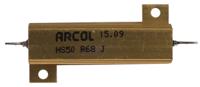 hs50-r68-j Arcol, 680mΩ 50W Wire Wound Chassis Mount Resistor HS50 R68 J ±5%