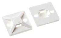 151-28359-mb3-pa66-wh HellermannTyton White Cable Tie Mount 19 mm x 19mm, 4.1mm Max. Cable Tie Width