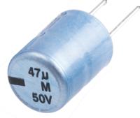 mal201331479e3 Vishay 47μF Aluminium Electrolytic Capacitor 50V dc, Radial, Through Hole - MAL201331479E3