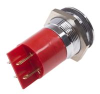 211-667 RS PRO Red Panel Mount Indicator, 12V, 22mm Mounting Hole Size, Solder Tab Termination