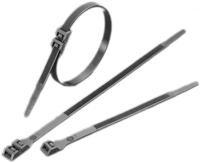 865-9650 RS PRO Cable Tie, Double Locking, 510mm x 9 mm, Black Nylon, Pk-100