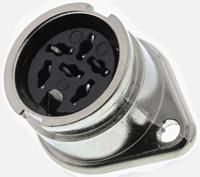 490-905 RS PRO 6 Pole Din Socket, 1A, 100 V ac, Bayonet, Female, Chassis Mount