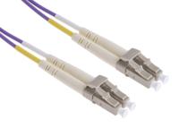 536-6737 RS PRO LC to LC Duplex Multi Mode OM3 Fibre Optic Cable, 50/125μm, Purple, 2m