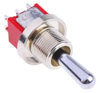 394-447 RS PRO Toggle Switch, Panel Mount, (On)-Off-(On), DPDT, Solder Terminal, 120 ac/dc, 28V ac/dc