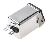 fn9260-10-06 Schaffner 10A, 250 V ac Male Flange Mount IEC Inlet Filter FN9260-10-06, Faston 2 Fuse