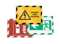 4944130 Durable DURAFRAME® SECURITY Black/Yellow A4 Smooth and rigid Information Frame, 375mm Height, 236mm Width