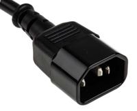 137-3334 RS PRO Straight IEC C13 Socket to Straight IEC C14 Plug Power Cord, 300mm