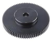 521-6531 RS PRO Steel 80 Teeth Spur Gear, 1.5 Module, 15mm Bore Diam, 120mm Pitch Diam, 60mm Hub Diam