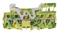 2002-1407 WAGO  TOPJOB S, 2002 Series Green/Yellow, 2.5mm², Single-Level, Push-In Cage Clamp Termination, ATEX, IECEx