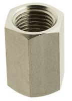 1855-13-13 Legris Stainless Steel Pipe Fitting, Straight Hexagon Coupler, Female G 1/4in x Female G 1/4in