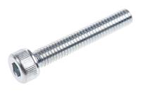491-5237 RS PRO Bright Zinc Plated Steel Hex Socket Cap Screw, DIN 912, M4 x 25mm