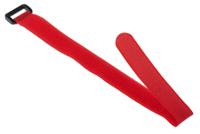 179-7183 RS PRO Cable Tie, Hook and Loop, 310mm x 20 mm, Red Nylon, Pk-10