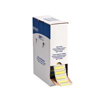 bm-250-175-342-yl Brady B-342 Black on Yellow Heatshrink Labels, 44.45 mm Width, 11.15mm Label Length, 44.45mm Label Width