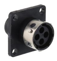 tr1004rfs1nb-192922-1190 ITT Cannon Circular Connector, 4 Contacts, Panel, Standard Connector, Socket, Female, IP65, Trident Ringlock Series