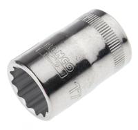7800dm-17 Bahco 1/2 in Drive 17mm Standard Socket, 12 point, 38 mm Overall Length