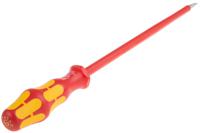 05006121001 Wera Slotted Insulated Screwdriver, 5.5 mm Tip, 200 mm Blade, VDE/1000V, 298 mm Overall