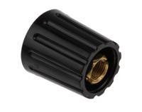 463-8485 RS PRO 14.7mm Black Potentiometer Knob for 6mm Shaft