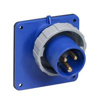 2cma166678r1000 Amphenol Industrial, 2CMA1 IP67, IP69 Blue Panel Mount 2P+E Angled Industrial Power Plug, Rated At 16A, 250 V