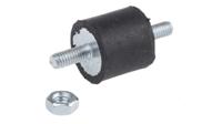 f1615vv10-60 FIBET Cylindrical M4 Anti Vibration Mount, Male to Male Bobbin with 24.6daN Compression Load