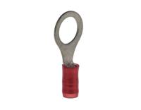 320572 TE Connectivity, PIDG Insulated Ring Terminal, M8 Stud Size, 0.26mm² to 1.65mm² Wire Size, Red