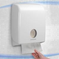 6954 Aquarius Plastic White Wall Mounting Paper Towel Dispenser, 320mm x 420mm x 150mm