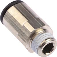 3175-08-10 Legris LF3000 Series Straight Threaded Adaptor, R 1/8 Male to Push In 8 mm, Threaded-to-Tube Connection Style