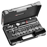 sxl161-4p12 Facom 26-Piece Imperial 1/2 in Bit Socket Set with Ratchet, 12 point