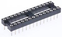 w305283ttrc Winslow 2.54mm Pitch Vertical 28 Way, Through Hole Turned Pin Open Frame IC Dip Socket, 5A