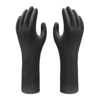 sho7565 Showa Showa Black Nitrile Anti-Static Work Gloves, Size M, Uncoated Coating
