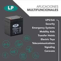 nsa-lp12-54-t1 Landport Batteries 12V T1 Lead Acid Battery, 5.4Ah