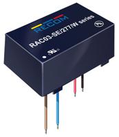 rac03-33se277w Recom Switching Power Supply, RAC03-3.3SE/277/W, 3.3V dc, 900mA, 3W, 1 Output, 120 → 430 V dc, 85 → 305 V