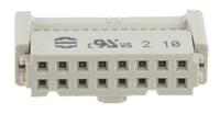 09185166813 HARTING 16-Way IDC Connector Socket for Cable Mount, 2-Row