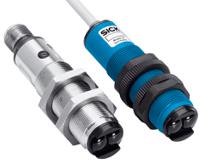 vl18-3p3640 SICK Retroreflective Photoelectric Sensor, Barrel Sensor, 3.7 m Detection Range
