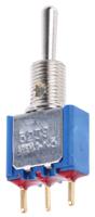 5238cdb APEM Toggle Switch, PCB Mount, On-Off-(On), SPST, PC Terminal Terminal, 20V ac/dc