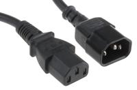 137-3379 RS PRO Straight IEC C13 Socket to Straight IEC C14 Plug Power Cord, 500mm