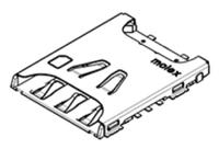 1042240820 Molex, 104224 6 Way Horizontal SIM Card Connector With Push In Termination