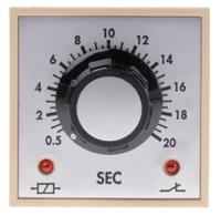 fbde20slp110vac Tempatron DIN Rail, Panel Mount Timer Relay, 110V ac, 2-Contact, 0.5 → 20s, 1-Function, DPDT