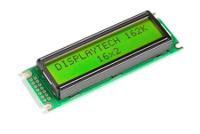 162k-bc-bw Displaytech 162K BC BW 162K Alphanumeric LCD Display, Yellow-Green on, 2 Rows by 16 Characters, Transflective